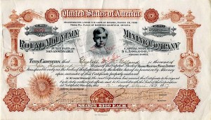 Round Mountain Mining Co. - Stock Certificate